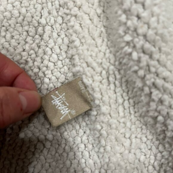 [L]Stussy Lamb Wool Full Zip Hoodie Jacket - Picture 8 of 13